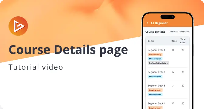 Course Details page
